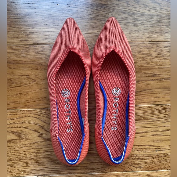 Rothy’s Women’s The Point Flats Persimmon Retired - Picture 1 of 6